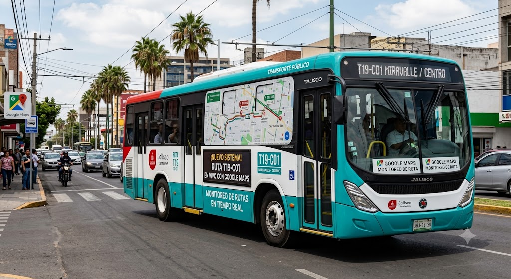 El sistema de monitoreo permite visualizar 275 rutas a través de Google Maps (Milenio IA)