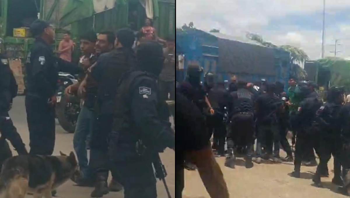 Videos captan el momento exacto entre la discusión de policías y trabajadores. |  Especial