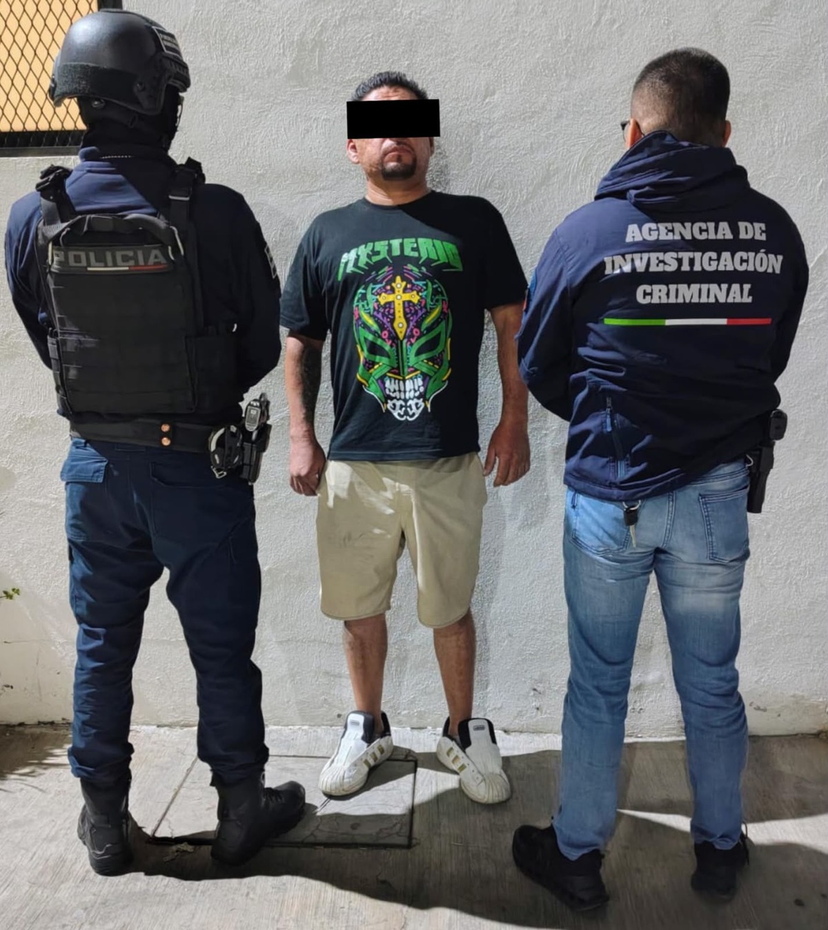 El detenido fue identificado únicamente con las iniciales J.A.O.M., de 36 años de edad en Mineral de la Reforma. (Cortesía)