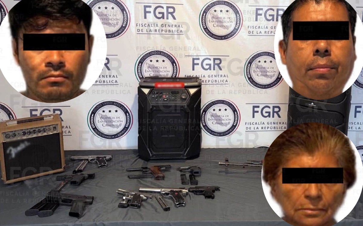 Detenidos con armas ocultas en bocinas sobre carretera Tampico-Mante quedan vinculados. | Redes sociales: Vocería de Tamaulipas