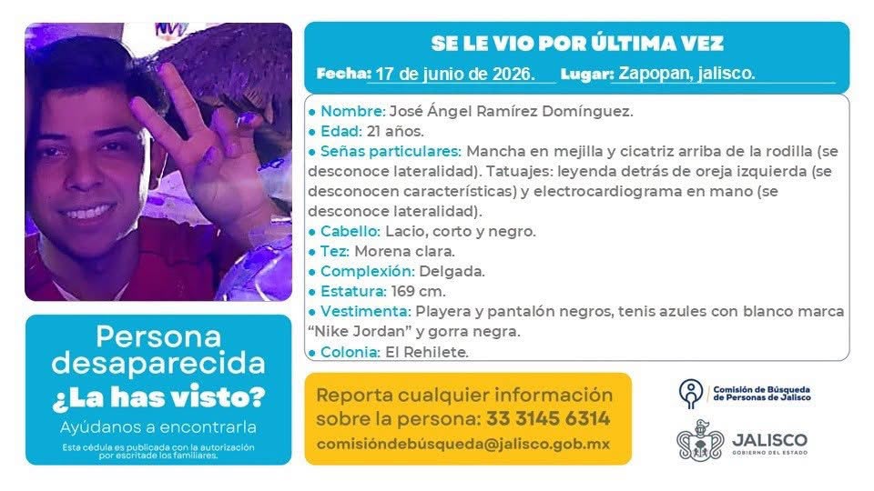 Ficha de búsqueda de Ángel Ramírez Domínguez. (Cortesía)