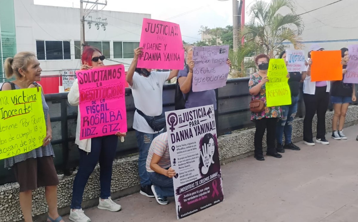 Con reclamos de justicia, se manifiestan en Tampico por Danna Yanina tras caso Dafne. | Foto: Sergio Sánchez