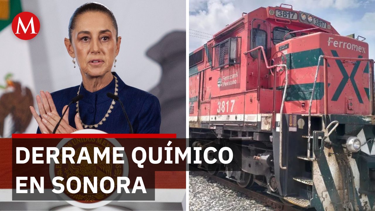 Sheinbaum anuncia acciones tras el descarrilamiento de Grupo México en Sonora