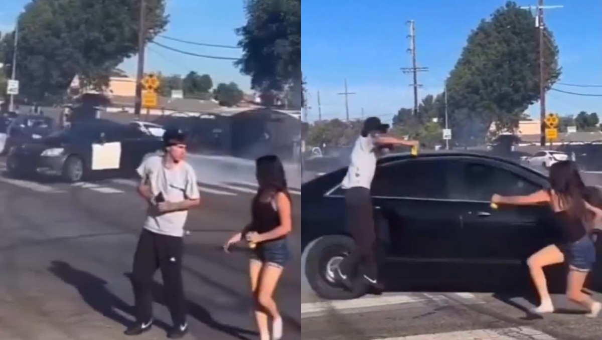 Vehículo embistió a dos jóvenes durante una toma callejera en Los Ángeles. | Especial