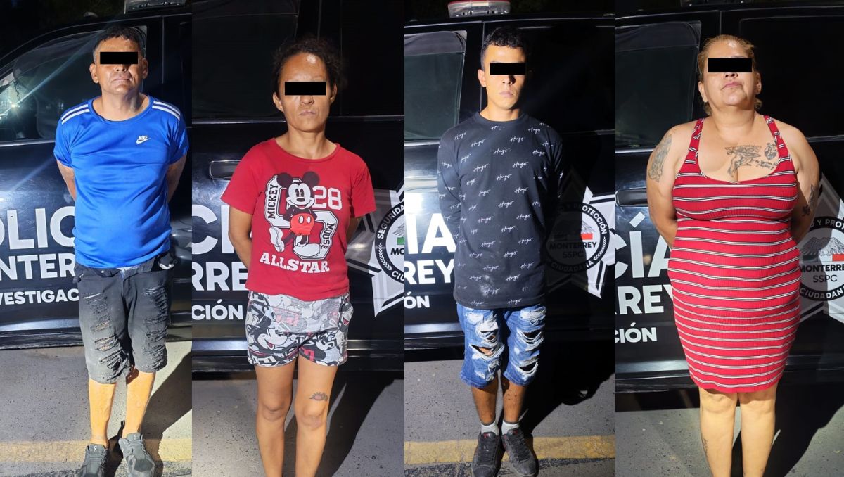 Caen dos mujeres y dos hombres con droga en Monterrey. | Especial
