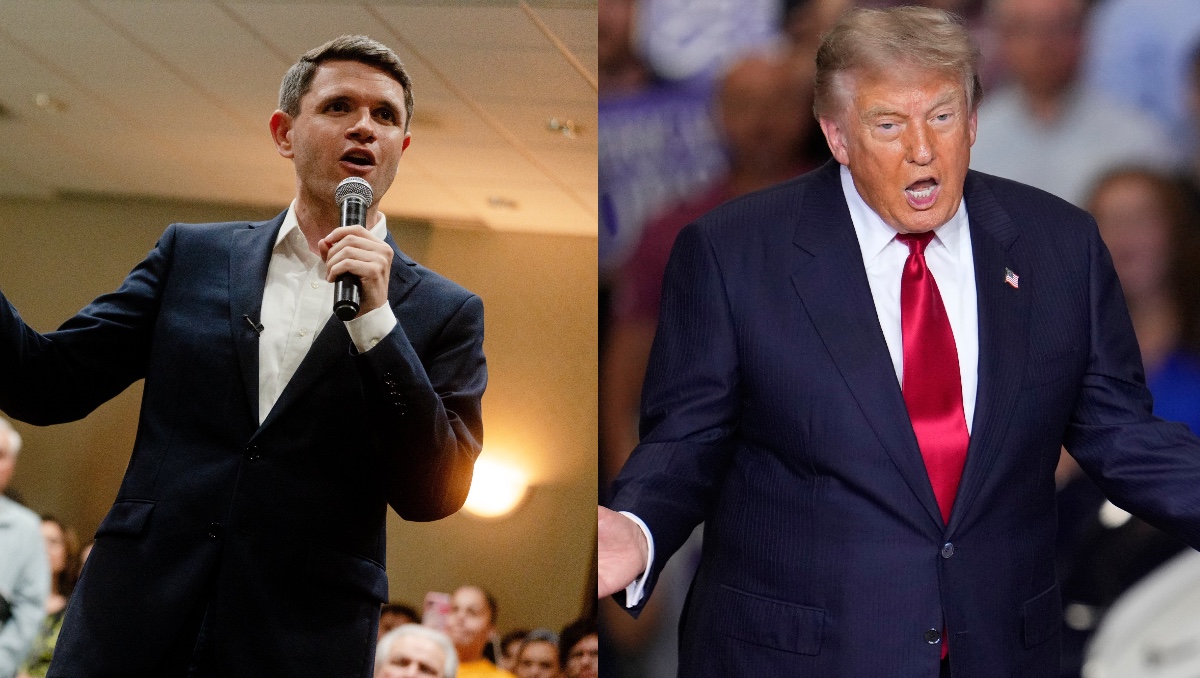 El candidato demócrata James Talarico y Donald Trump. | AP