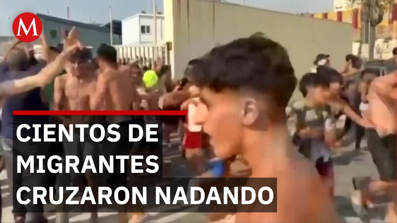 Migrantes cruzan nadando frontera de Ceuta pese a refuerzos de España