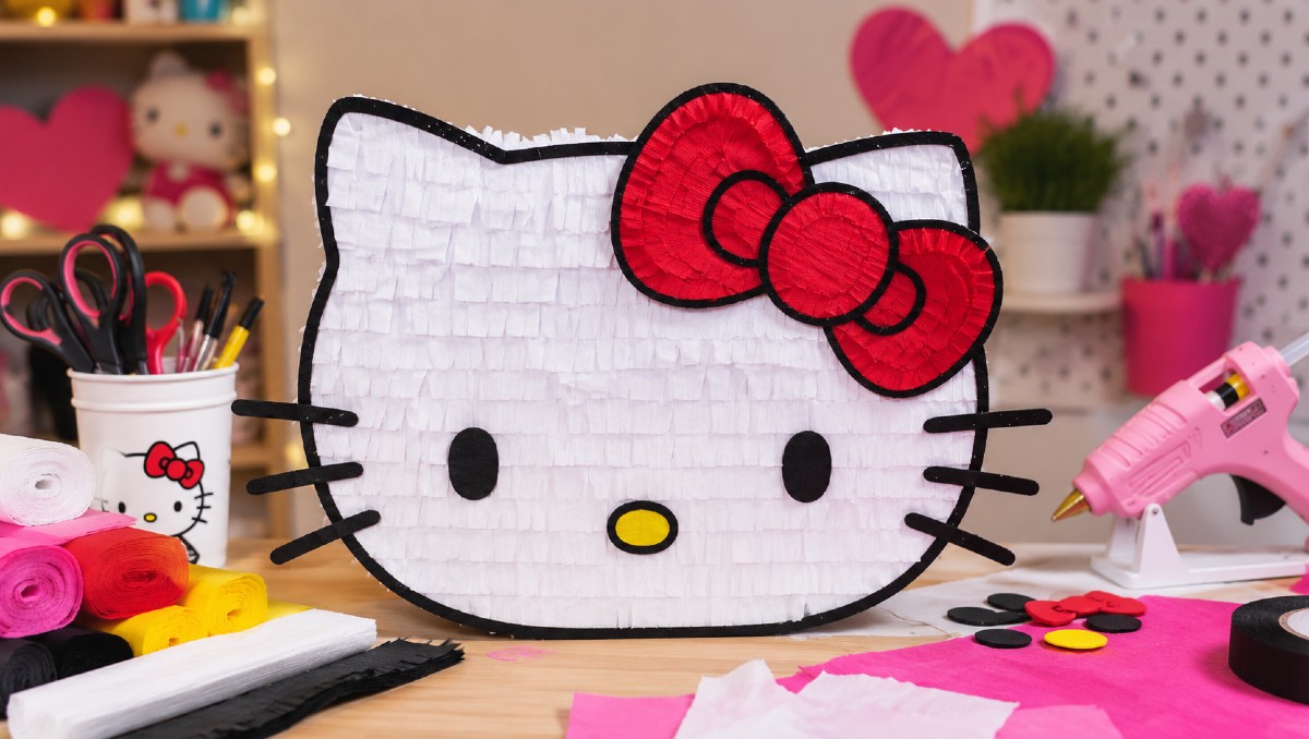 Cómo hacer piñatas de Hello Kitty para cumpleaños paso a paso | IA DISCOVER
