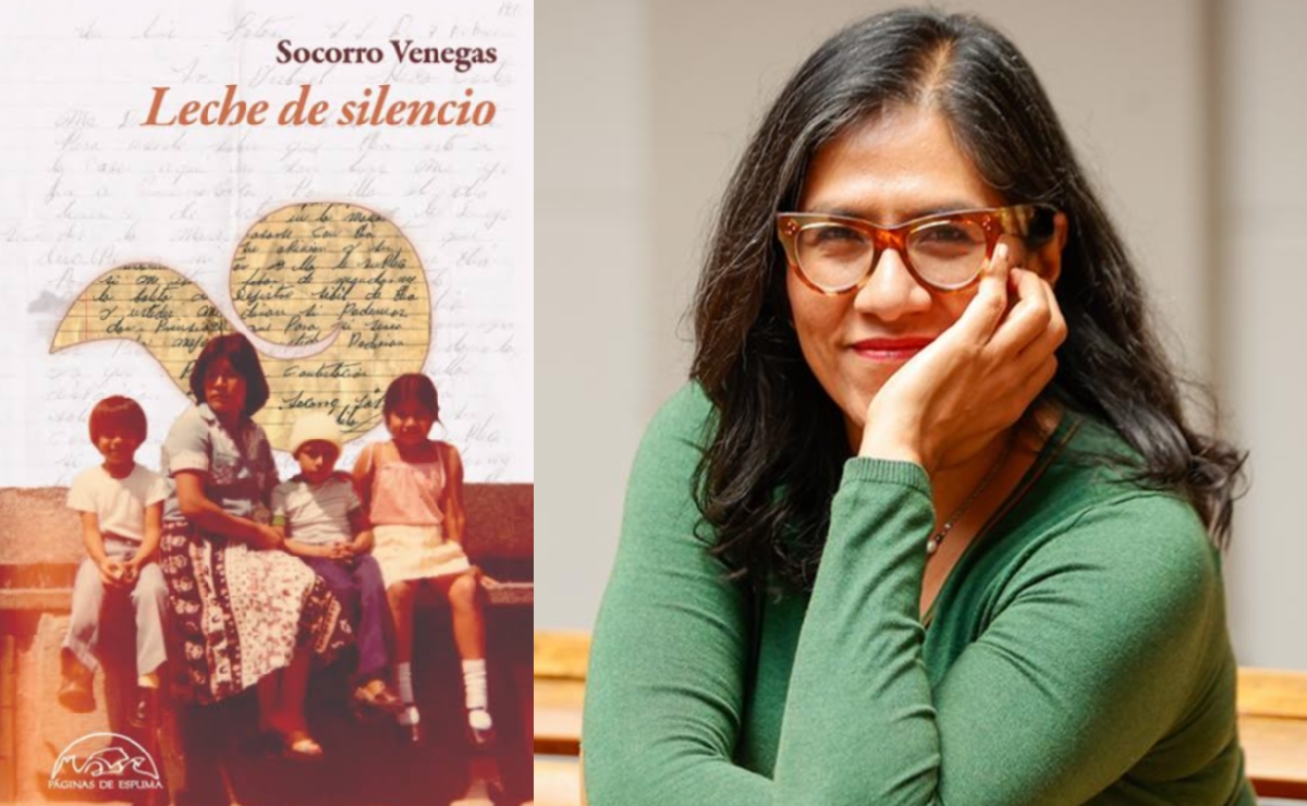Portada de ‘Leche de silencio’. | Socorro Venegas, escritora mexicana. (Especial)