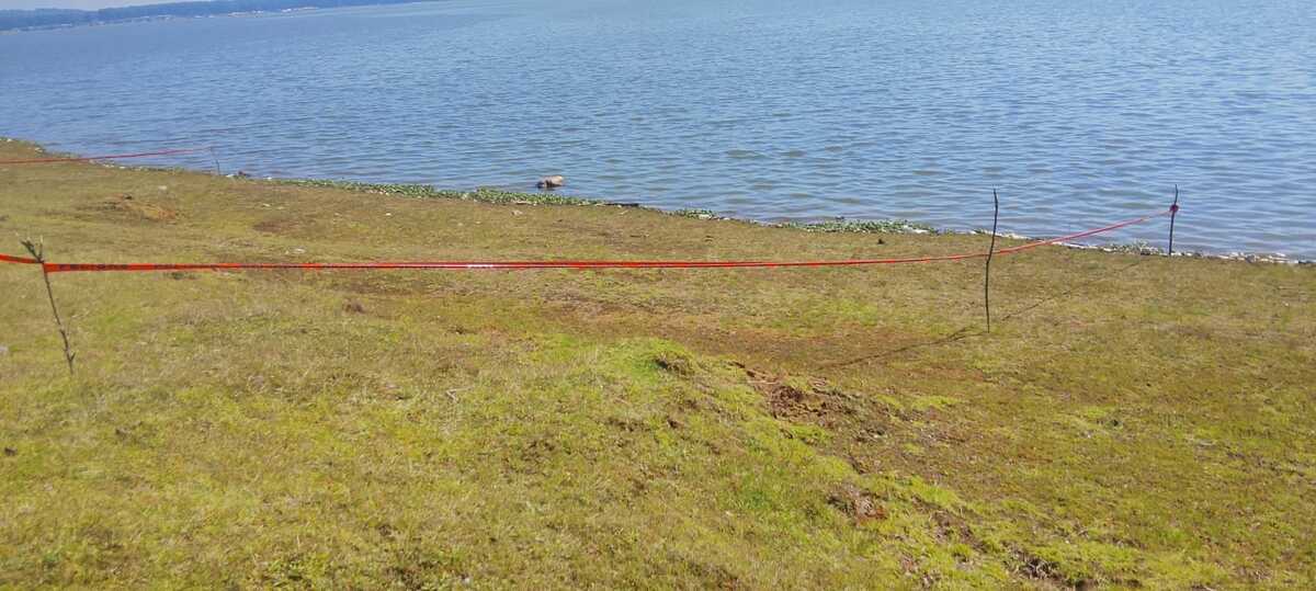 La zona fue acordonada mientras se esperaba el arribo de peritos. (Cortesía)
