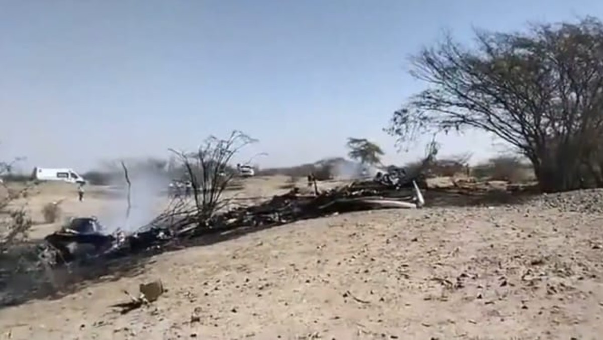 La aeronave cayó en la municipalidad de Vista Alegre en Nasca | Foto: Redes sociales