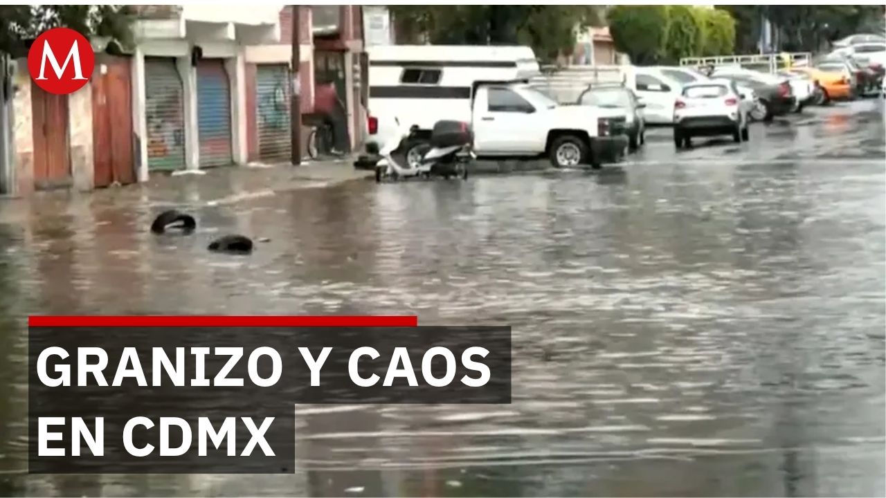 Alertas en CdMx por granizo, encharcamientos y afectaciones al transporte