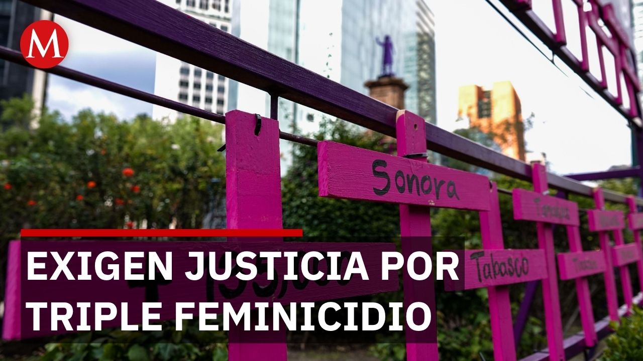 Familiares reclaman sentencia contra presuntos responsables de triple feminicidio