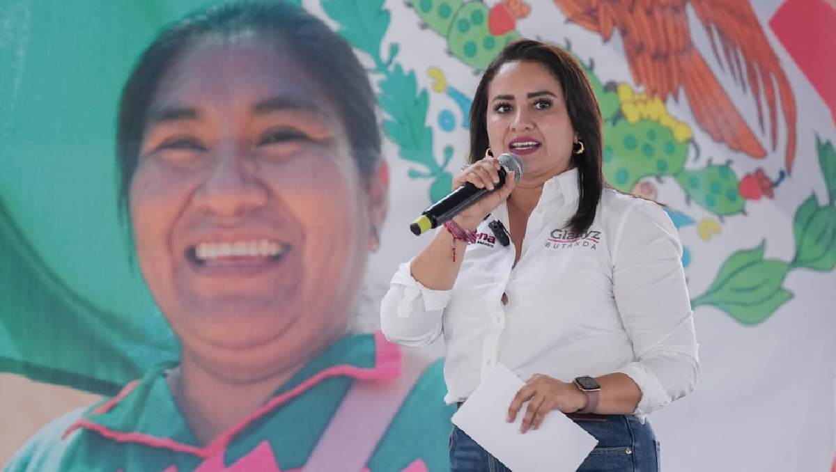 Gladyz Butanda encabezó una asamblea informativa en la tenencia Morelos, Morelia. | Especial