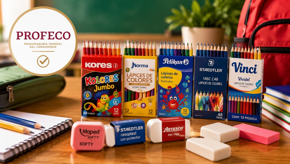 Mejores y peores marcas de colores y gomas, según Profeco
