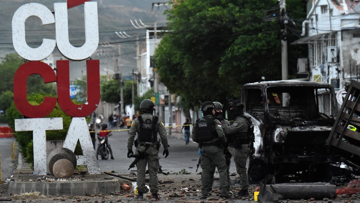 Al menos once heridos por atentado terrorista en la ciudad colombiana de Cúcuta. | AFP