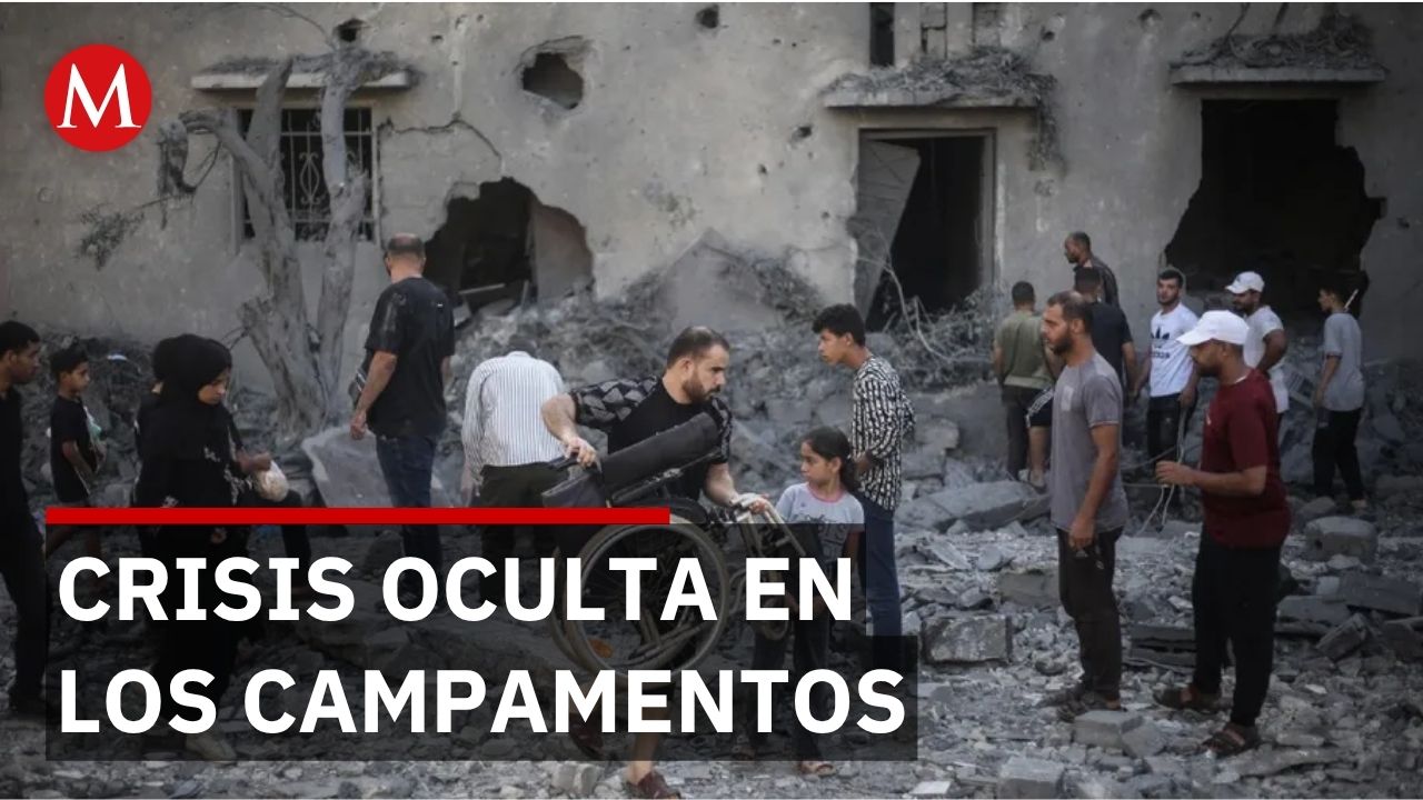 Habitantes de Gaza enfrentan crisis de agua en campamentos tras 3 años de guerra