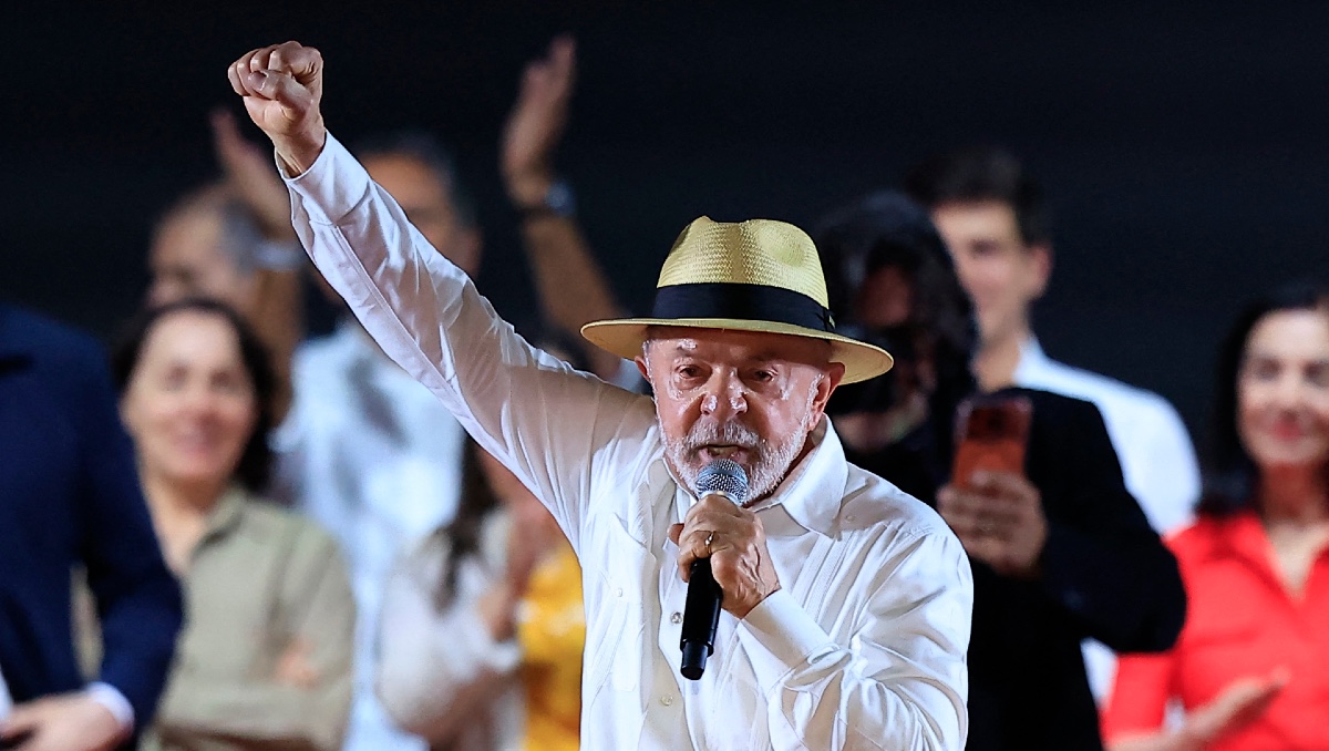 El presidente de Brasil, Luiz Inácio Lula da Silva, habla durante la convención nacional del Partido de los Trabajadores (PT) en São Paulo. | AFP