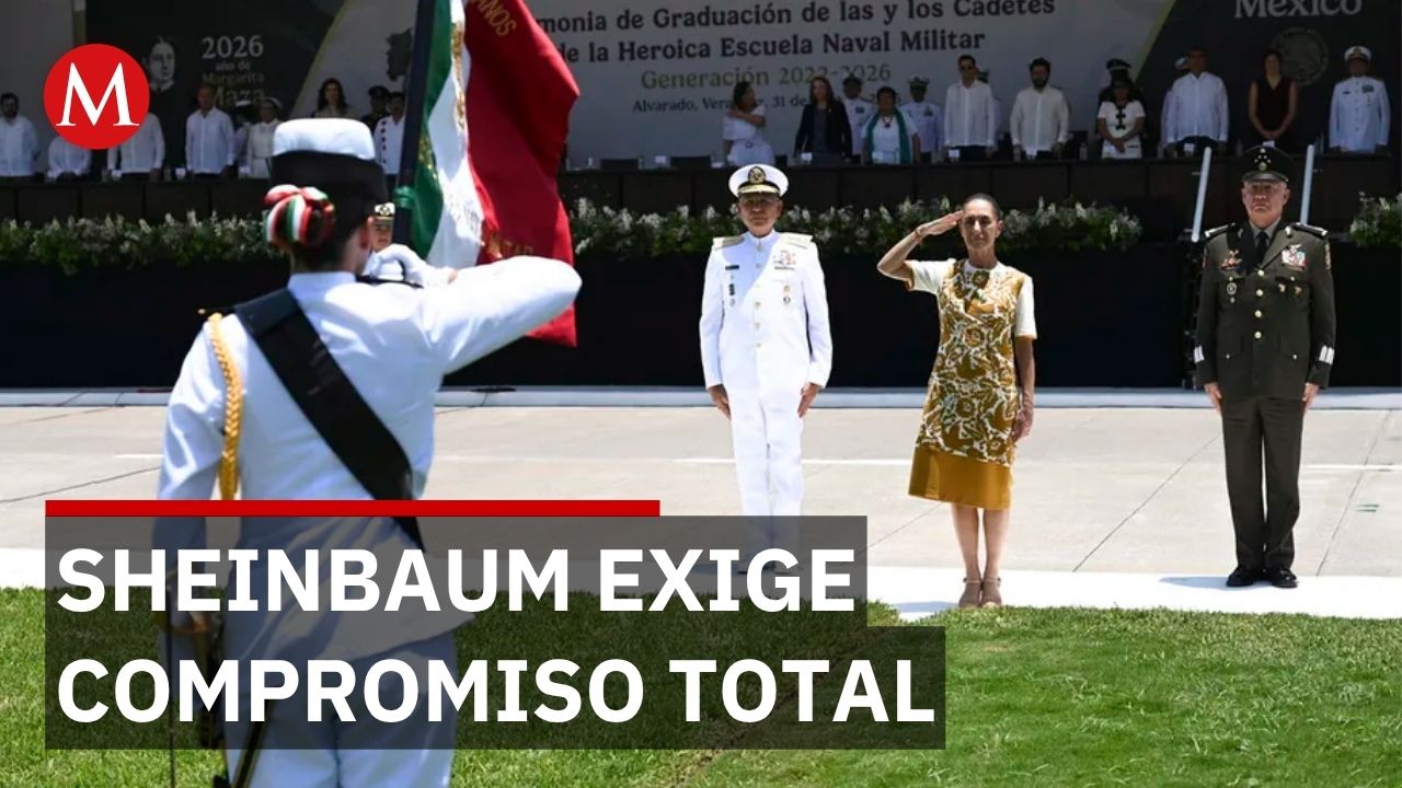 Sheinbaum exige ética y humildad a marinos antes de entregarles el mando
