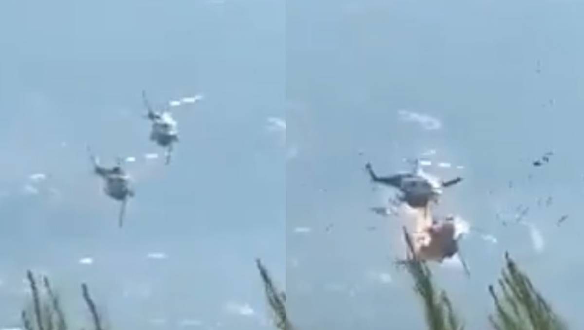 Un video registró el momento exacto en el que las dos unidades chocaron | Foto: Captura de pantalla