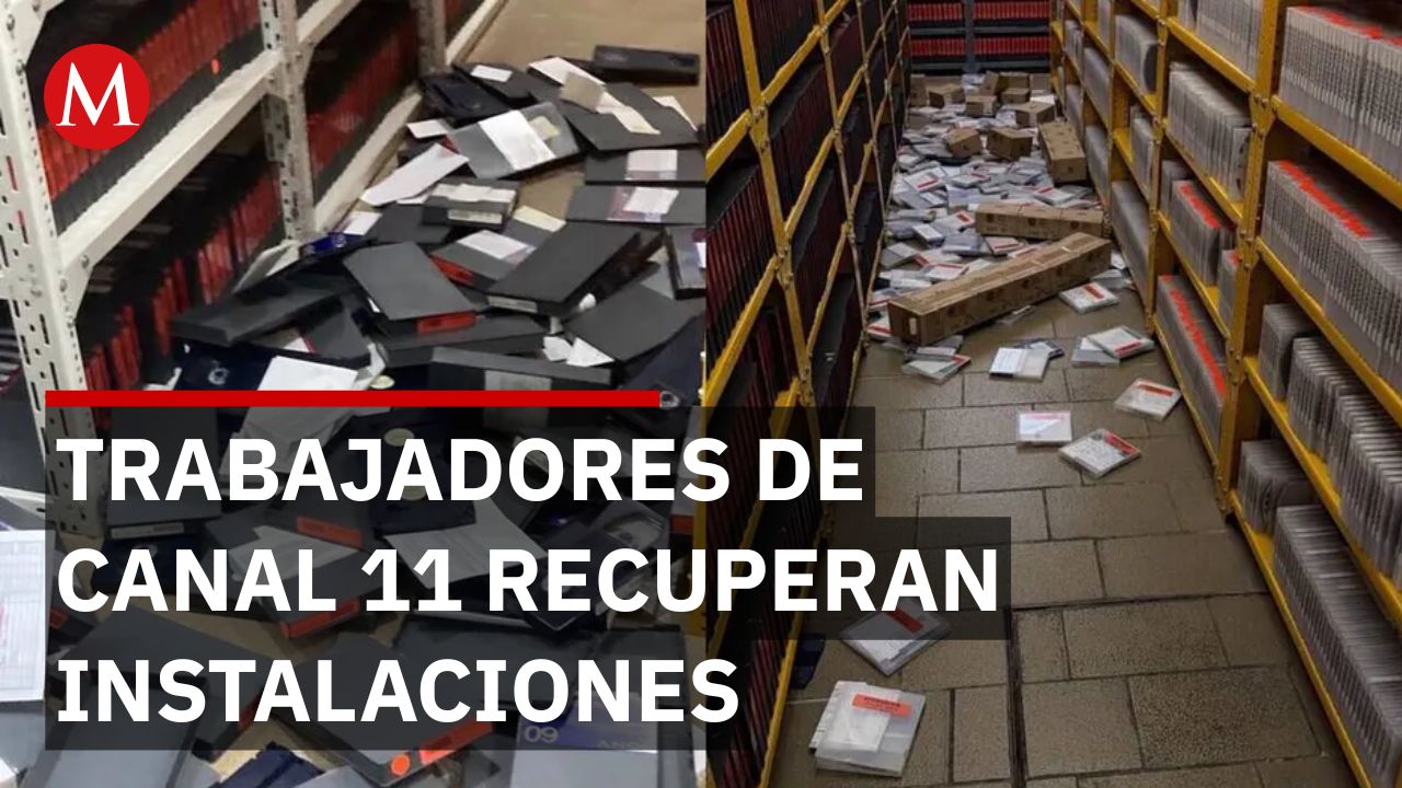 Canal 11 recupera instalaciones pero descubre su biblioteca histórica destruida