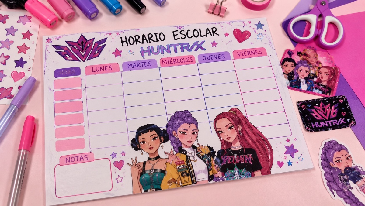 Cómo hacer un horario escolar de Las Guerreras K-Pop | IA DISCOVER