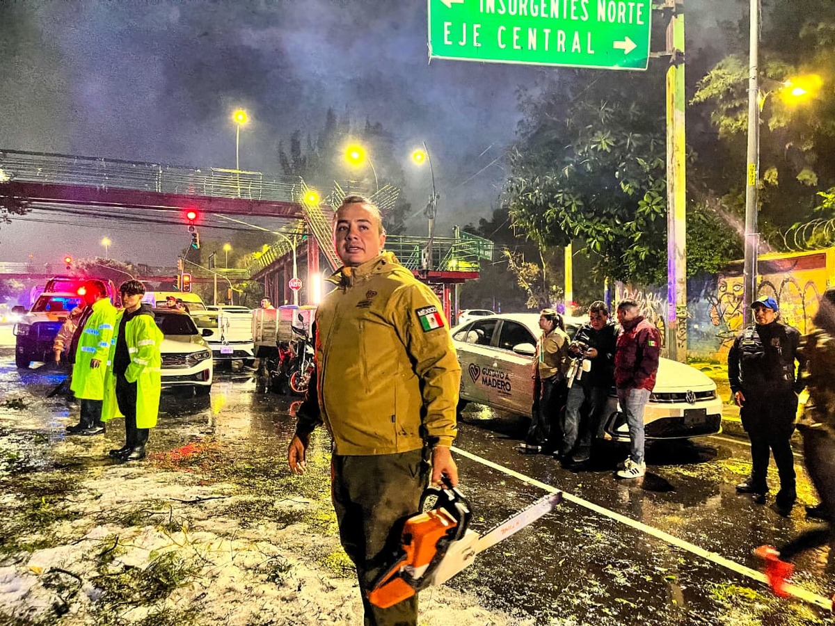 Janecarlo Lozano encabeza operativo en la GAM por lluvias y granizo. Retiran 80 árboles colapsados y liberan vialidades.