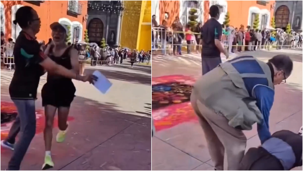 La agresión del organizador quedó registrada en un video. | Especial