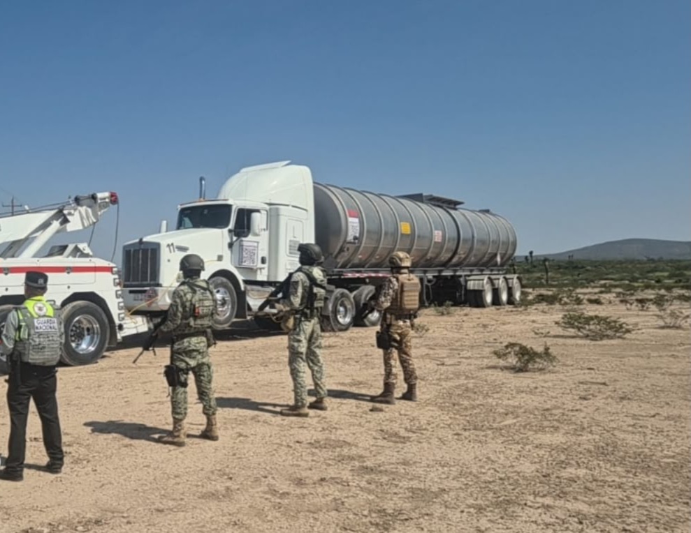Ubicaron a la unidad con al menos dos contenedores grandes. | Foto: Guardia Nacional