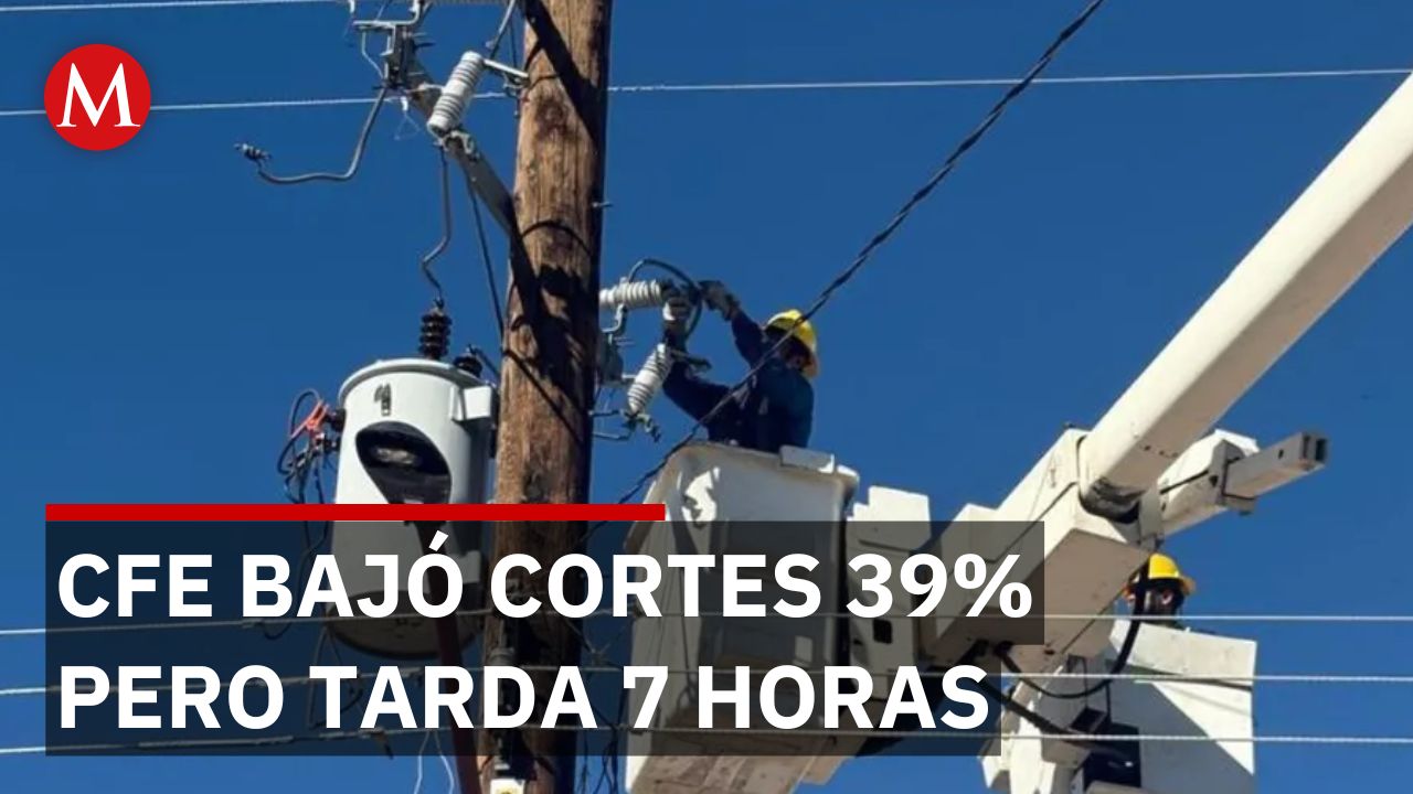 CFE reduce cortes de luz 39% en 2026, pero tarda 7 horas en restablecer servicio