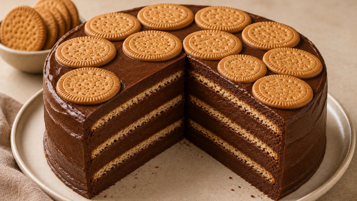 Imagen ilustrativa de carlota de chocolate (IA)