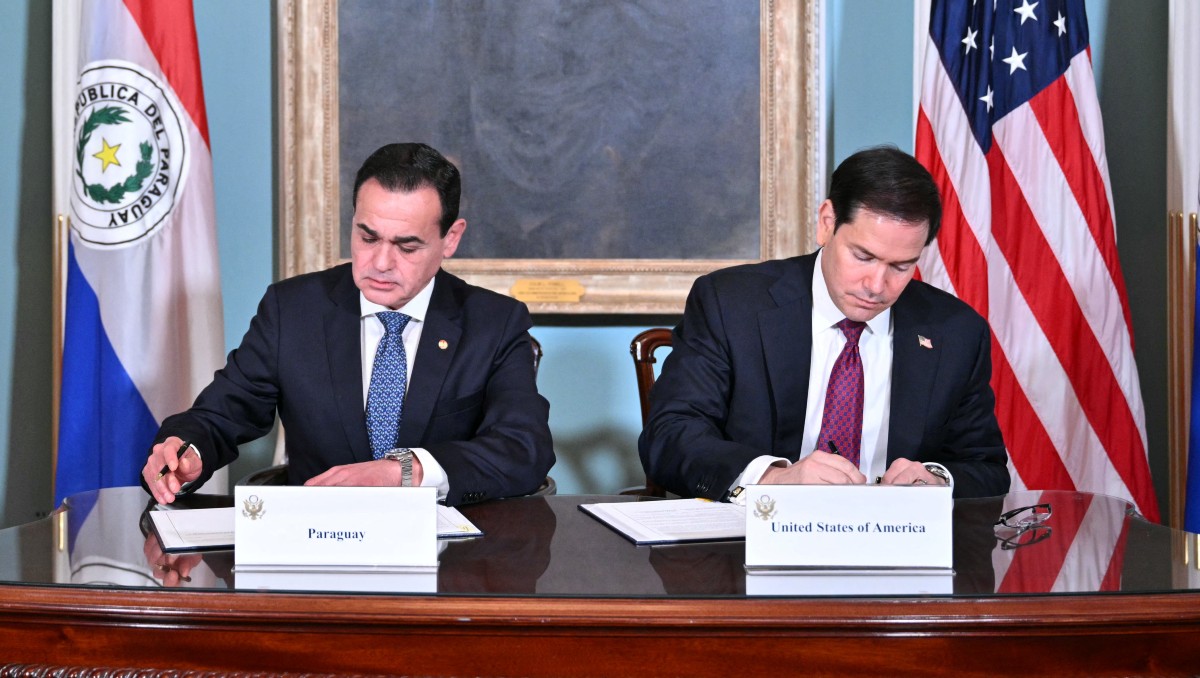 Marco Rubio se reunió con el canciller paraguayo en Washington | Foto: AFP