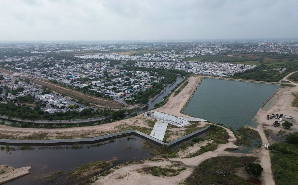 Presa Rompe Picos en Reynosa. | FB; Carolina Garza