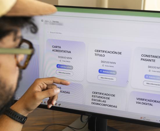 Ventanilla virtual para trámites a distancia. (Cortesía UdeG)