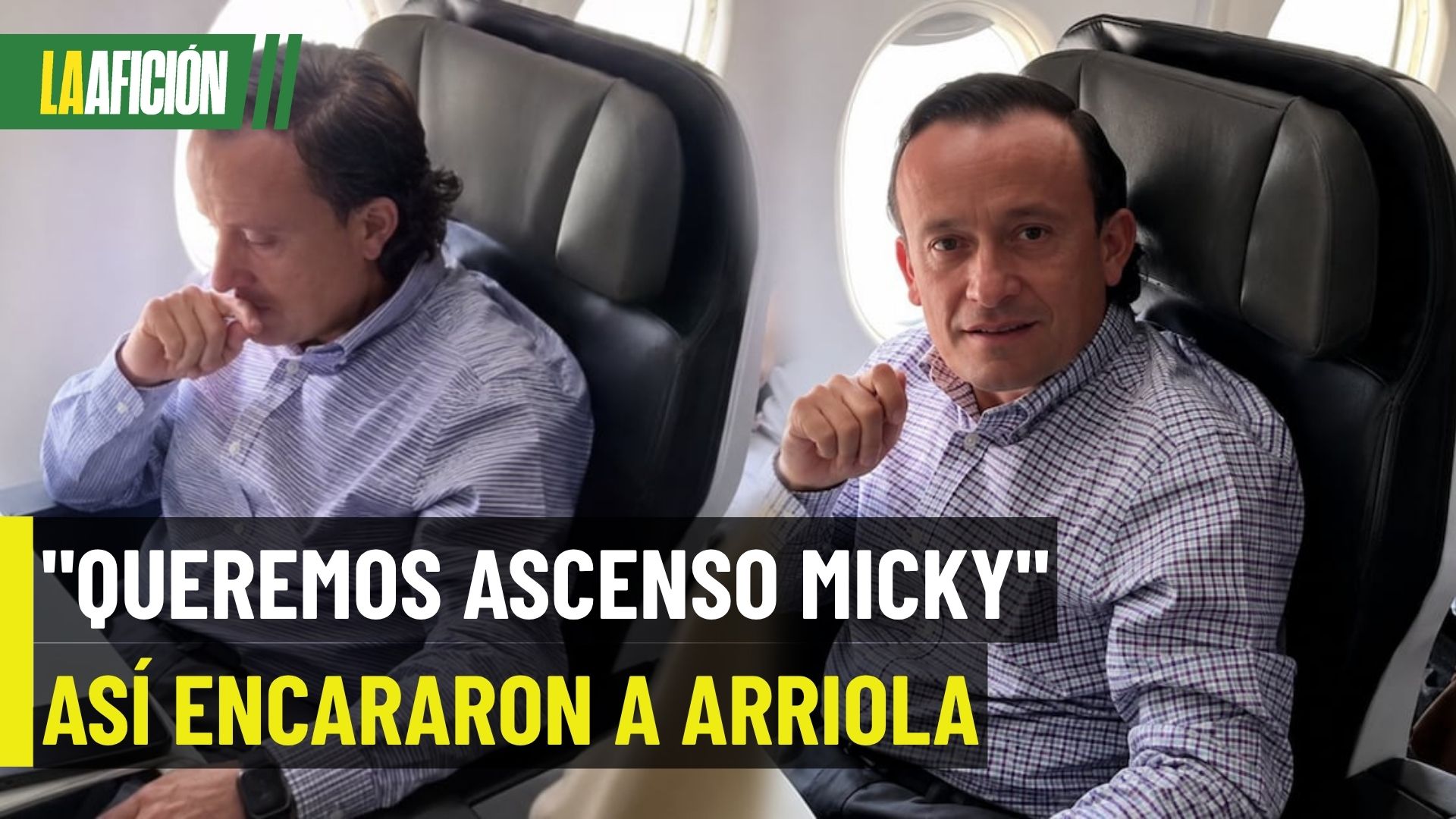 Aficionado encara a Mikel Arriola en un avión y exige el regreso del ascenso y descenso