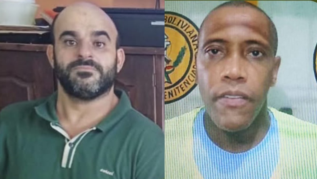 Alex Heleno Da Silva  y Junior Da Silva Fernando habrían utlizado una cuerda para esacapar en uno de los muros. | Facebook: Policía Boliviana