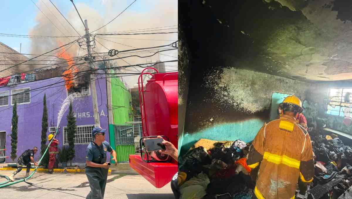 Bomberos controlaron el incendio en un centro de rehabilitación del oriente del Estado de México sin lesionados. | Foto: Especial