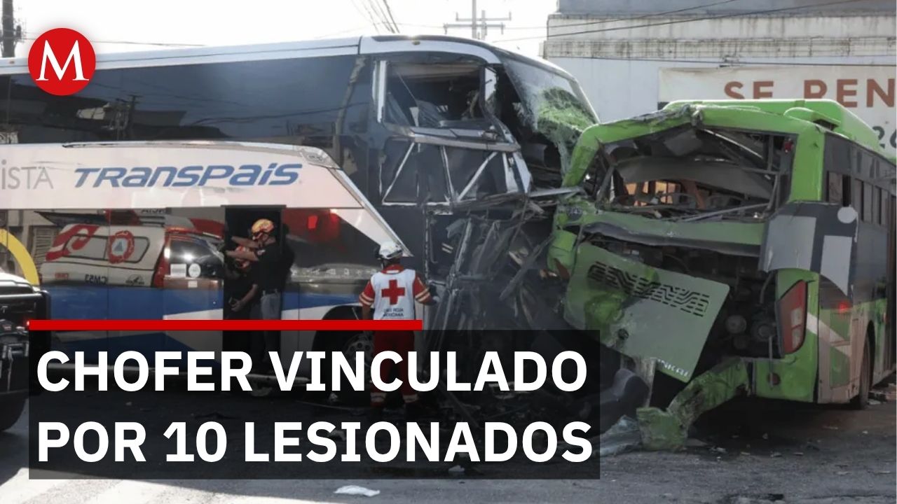 Chofer de autobús enfrenta proceso legal tras accidente con 10 lesionados en Nuevo León