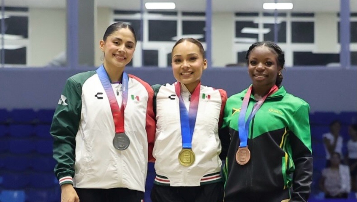 Natalia Escalera y Victoria Mata dan oro y plata a México en gimnasia artística de los Centroamericanos (Instagram @indebc_oficial)