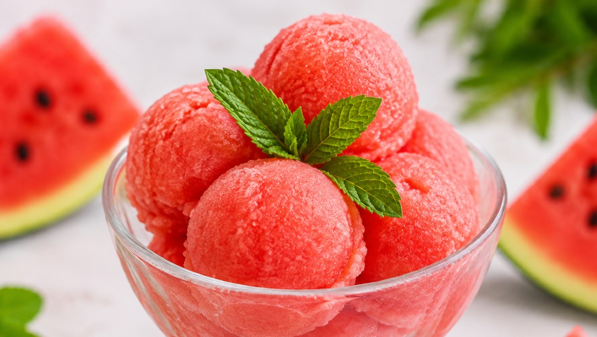 Receta para hacer nieve de sandía (IA)