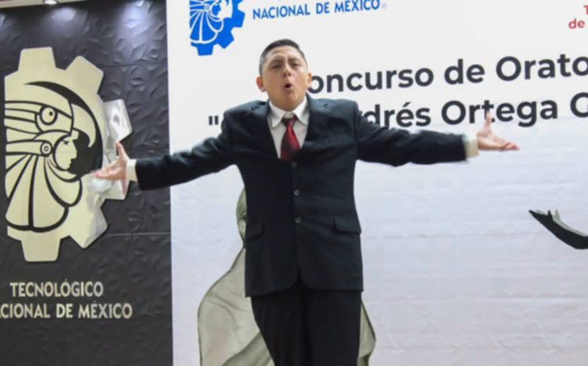 Ricardo Flores Magón en concurso de oratoria. | fb; Secretaria de Educación de Tamaulipas.