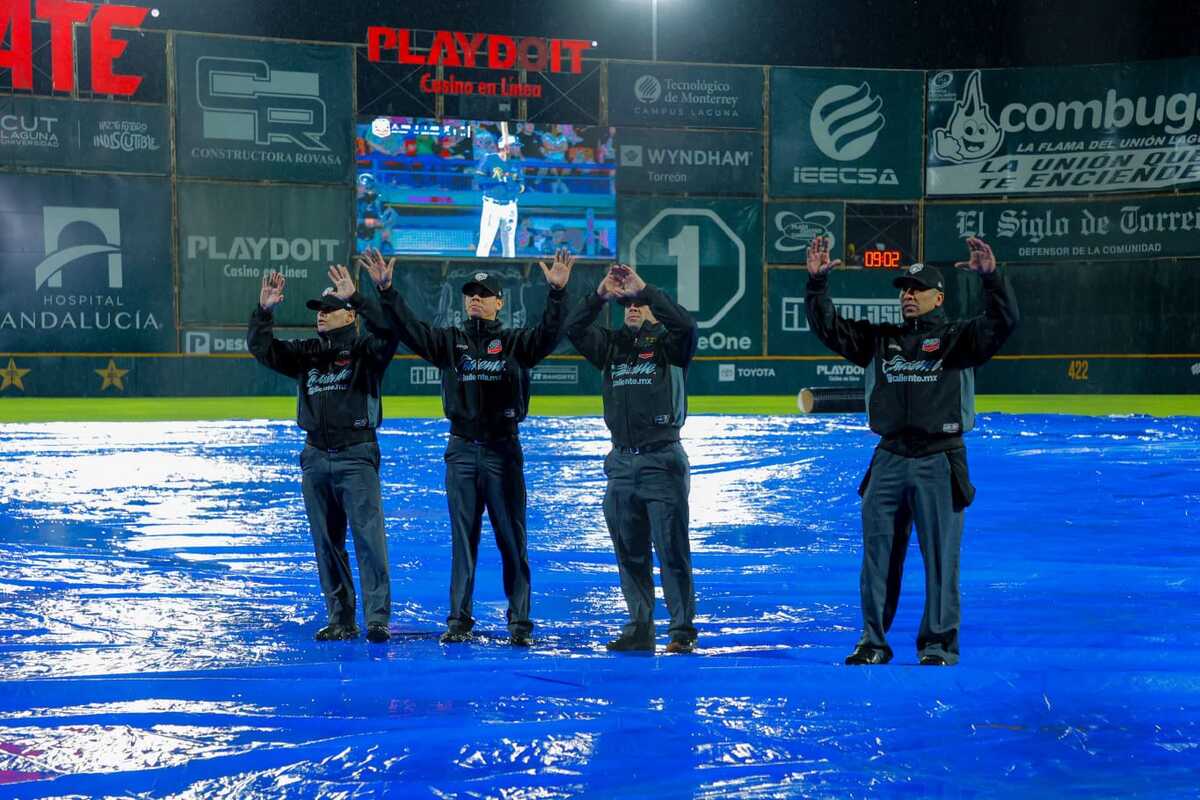Suspenden juego entre Unión Laguna y Saraperos por lluvia. | Foto: cortesía del Algodoneros Unión Laguna.