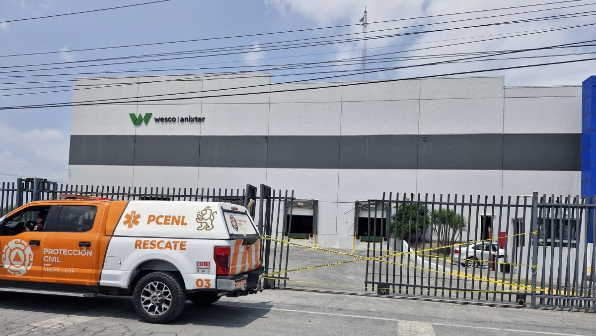Accidente de vigilante en parque industrial en Apodaca | Foto: Orlando Maldonado