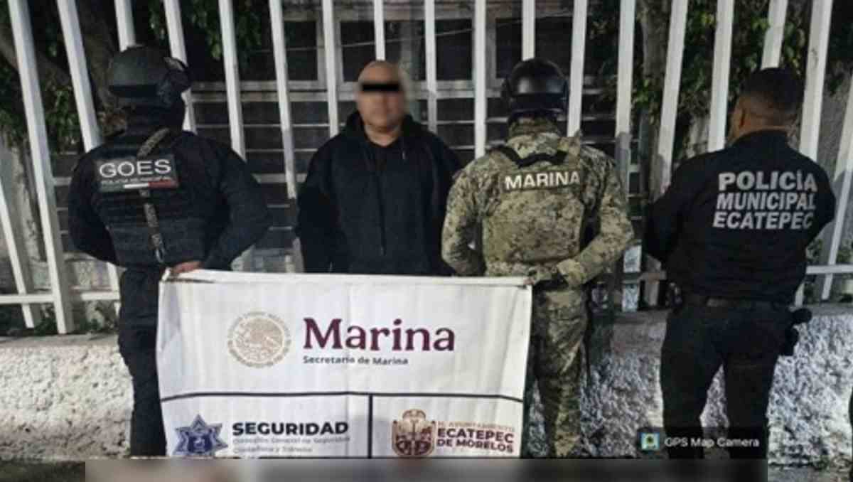 Alejandro ‘N’, presunto líder de una célula vinculada a la Unión Tepito, fue detenido en un operativo en Ecatepec. | Foto: Especial