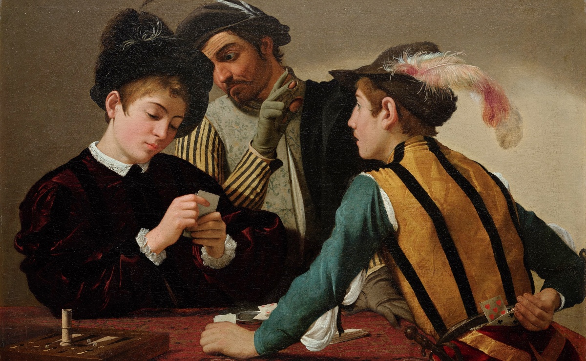 Caravaggio, ‘Los tramposos/Los jugadores de cartas’, 1594. (Wikimedia Commons)