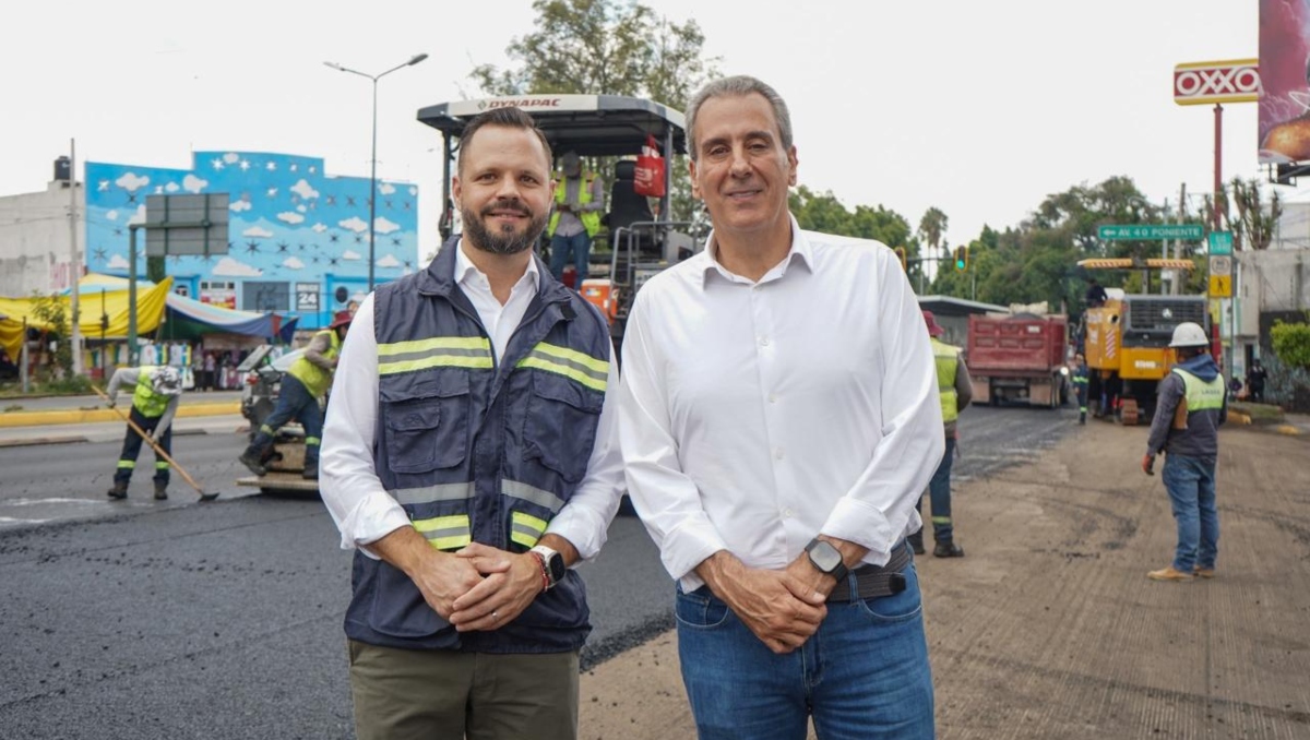 Chedraui supervisa trabajos de pavimentación en Bulevar 5 de Mayo | Ayuntamiento de Puebla