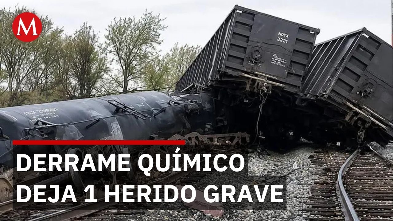 Descarrilamiento en Sonora: químico declarado seguro deja hombre en terapia intensiva