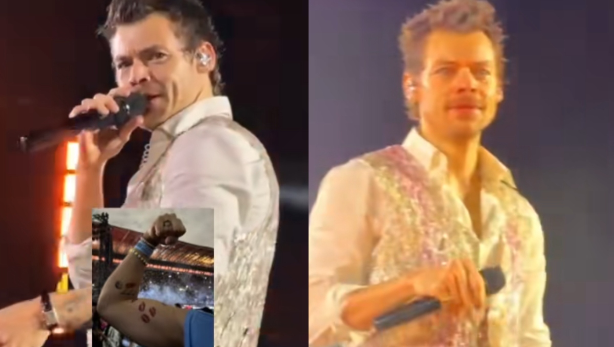 Fan le enseña el bíceps a Harry Styles en pleno concierto y PRESUME que le coqueteó | TikTok @zantvr19