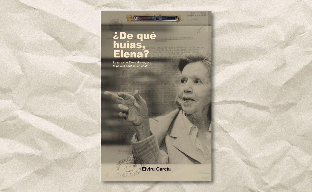 Portada de ‘¿De qué huías, Elena? La tarea de Elena Garro para la policía política, en el 68’, de Elvira García. (Edición de autor)