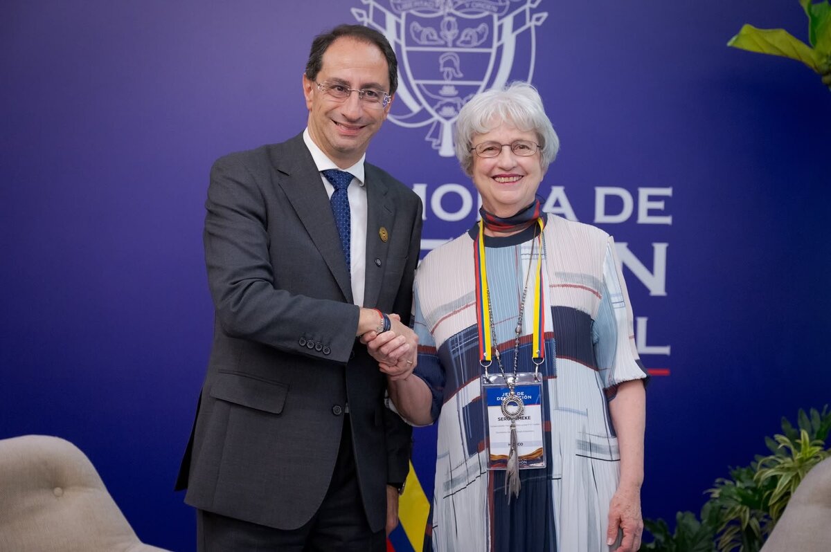 Raquel Serur se reunió con el vicepresidente electo, Manuel Restrepo, para estrechar lazos binacionales. | Foto: X
